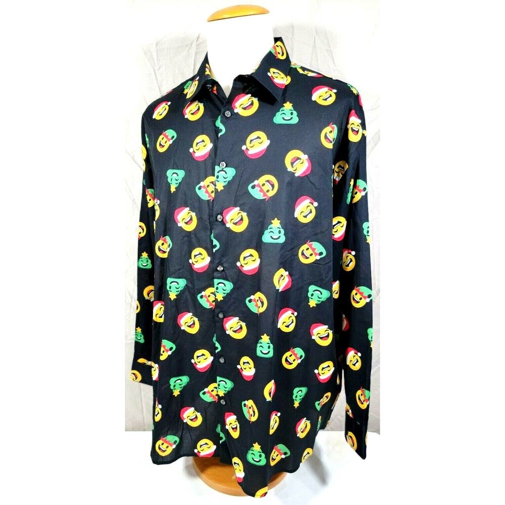 North Pole Trading Co. Shirt Men's 3XL Happy Helpers Long Sleeve Christmas New